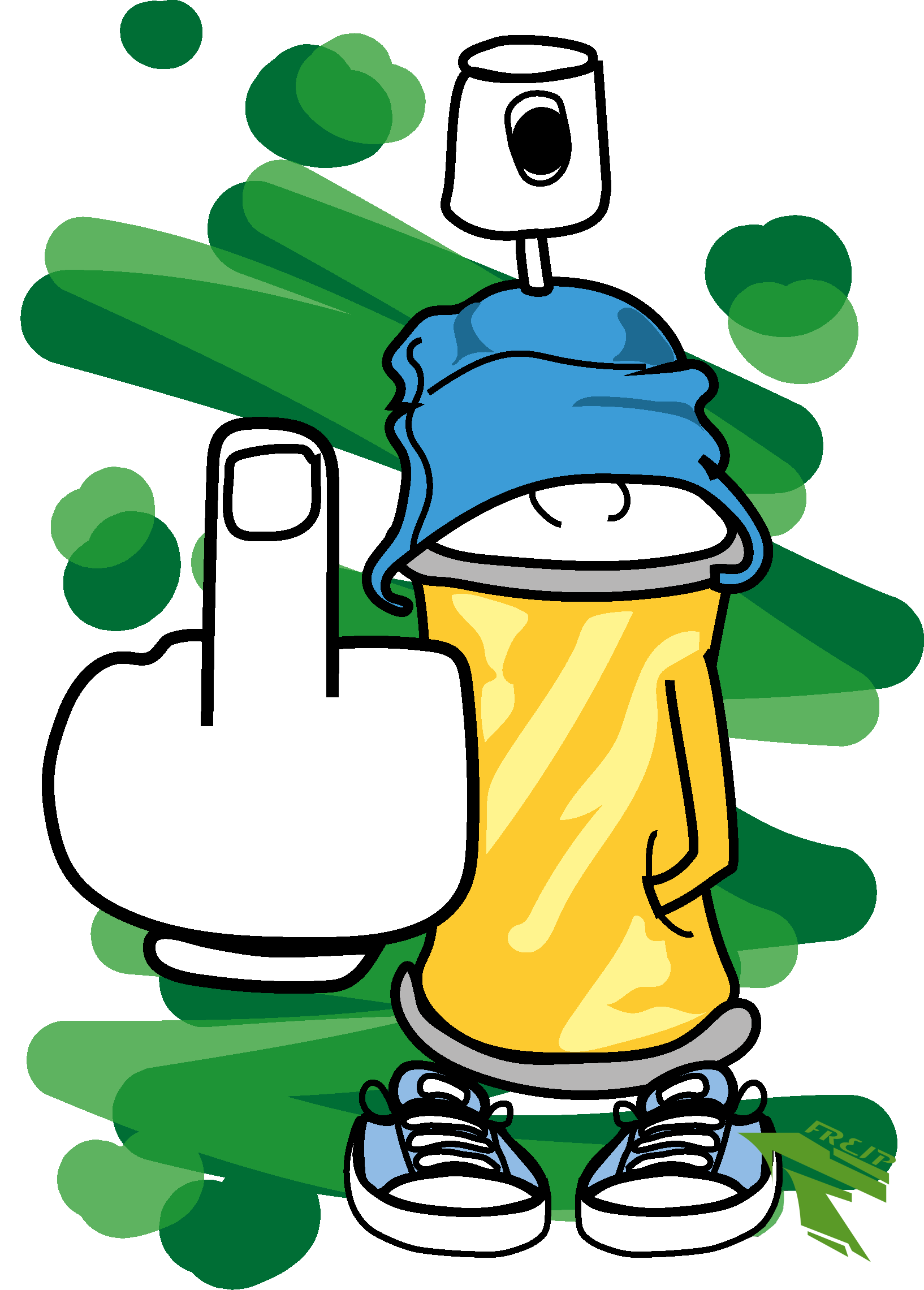 Design Spray Man — street art FREIP